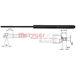 Dujinė spyruoklė, bagažinė METZGER 2110337