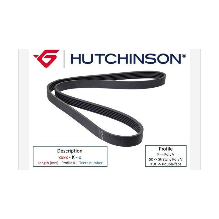 V formos rumbuoti diržai HUTCHINSON 1637 K 6
