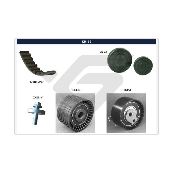 Paskirstymo diržo komplektas HUTCHINSON KH 132