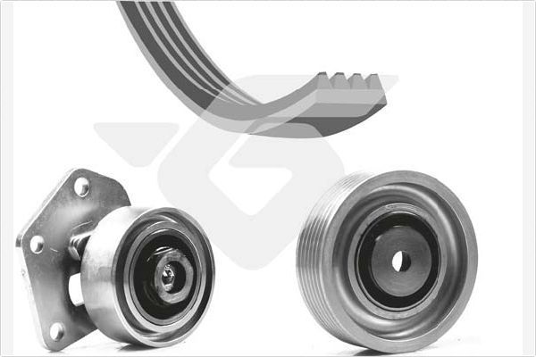 V formos rumbuotas diržas, komplektas HUTCHINSON KHV 08