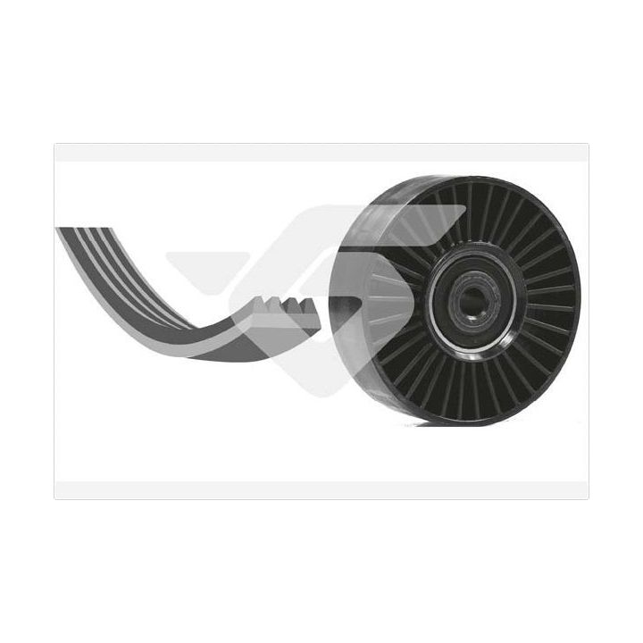 V formos rumbuotas diržas, komplektas HUTCHINSON KHV 104