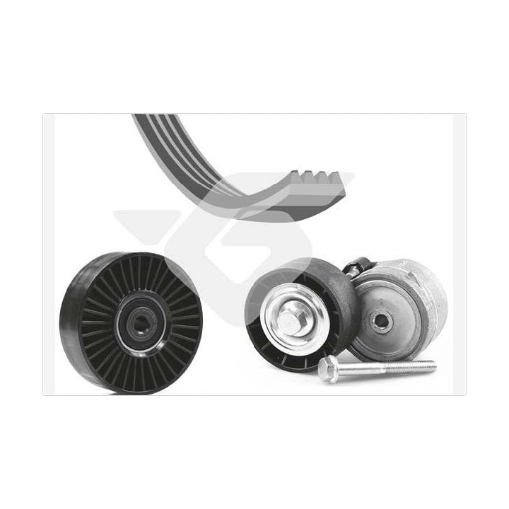 V formos rumbuotas diržas, komplektas HUTCHINSON KHV 105