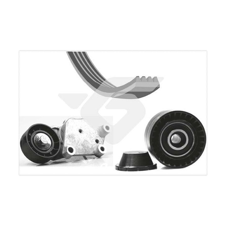 V formos rumbuotas diržas, komplektas HUTCHINSON KHV 132