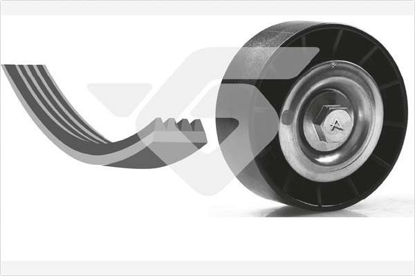 V formos rumbuotas diržas, komplektas HUTCHINSON KHV 144