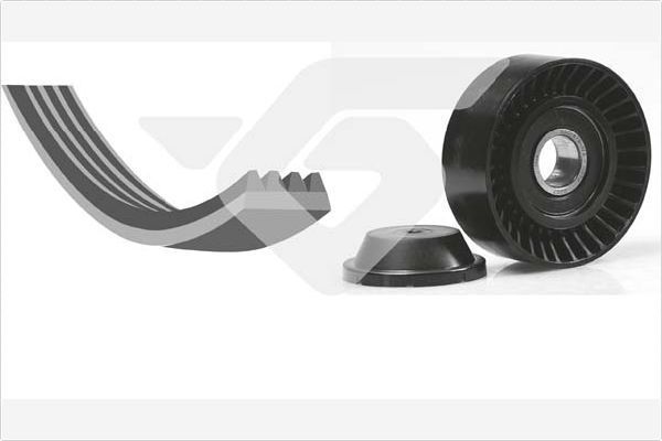 V formos rumbuotas diržas, komplektas HUTCHINSON KHV 146