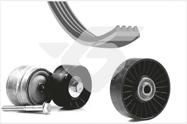 V formos rumbuotas diržas, komplektas HUTCHINSON KHV 148