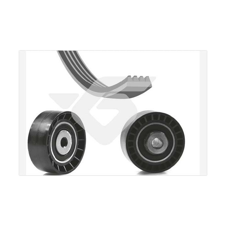 V formos rumbuotas diržas, komplektas HUTCHINSON KHV 151