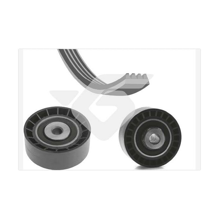 V formos rumbuotas diržas, komplektas HUTCHINSON KHV 154