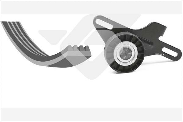 V formos rumbuotas diržas, komplektas HUTCHINSON KHV 157