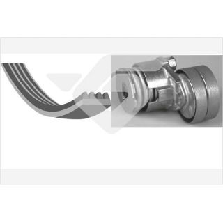 V formos rumbuotas diržas, komplektas HUTCHINSON KHV 159