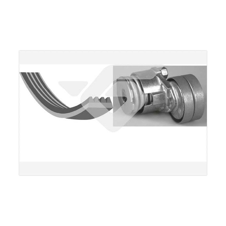 V formos rumbuotas diržas, komplektas HUTCHINSON KHV 159