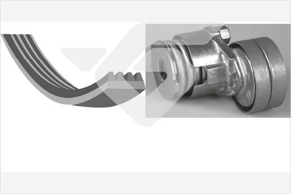 V formos rumbuotas diržas, komplektas HUTCHINSON KHV 159