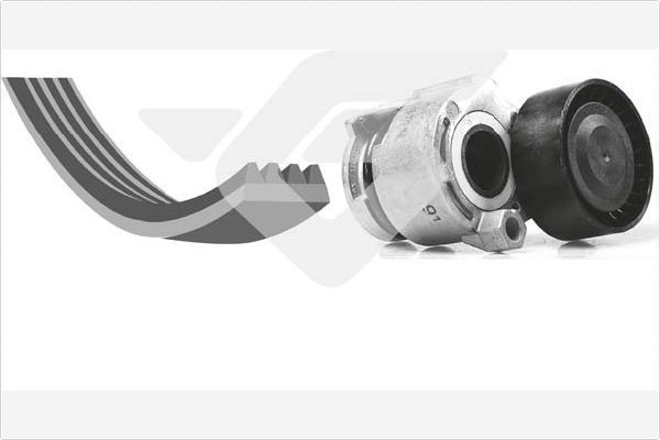 V formos rumbuotas diržas, komplektas HUTCHINSON KHV 160