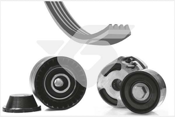 V formos rumbuotas diržas, komplektas HUTCHINSON KHV 171