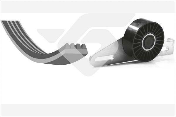 V formos rumbuotas diržas, komplektas HUTCHINSON KHV 174