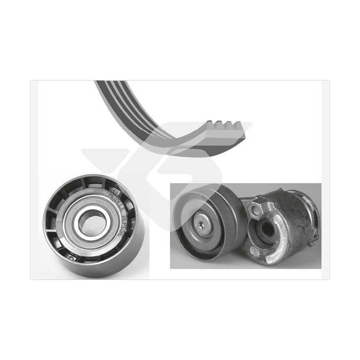 V formos rumbuotas diržas, komplektas HUTCHINSON KHV 179