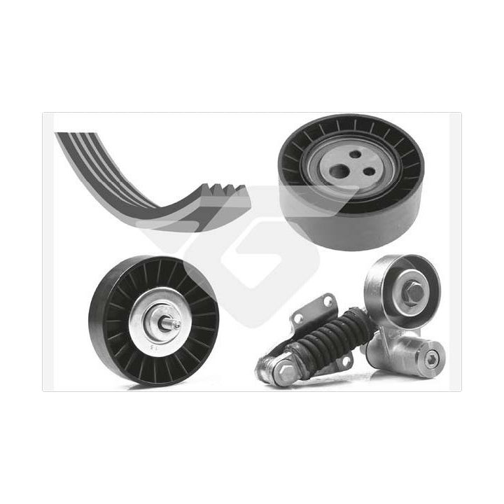 V formos rumbuotas diržas, komplektas HUTCHINSON KHV 182