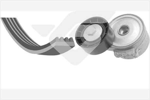 V formos rumbuotas diržas, komplektas HUTCHINSON KHV 185