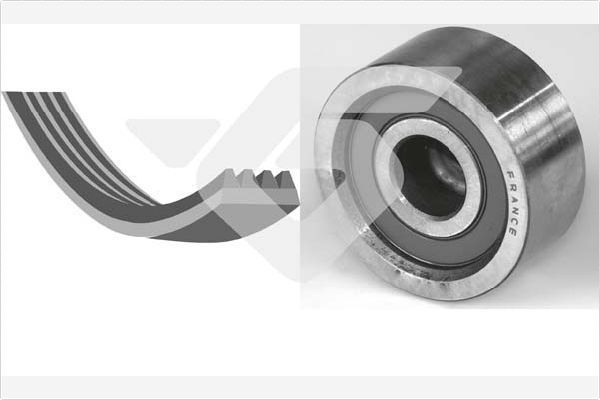 V formos rumbuotas diržas, komplektas HUTCHINSON KHV 198