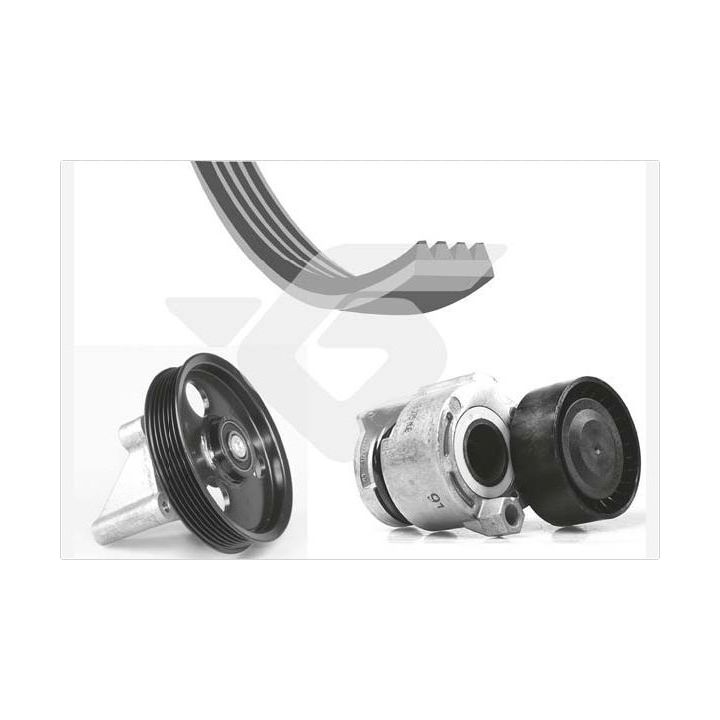 V formos rumbuotas diržas, komplektas HUTCHINSON KHV 209