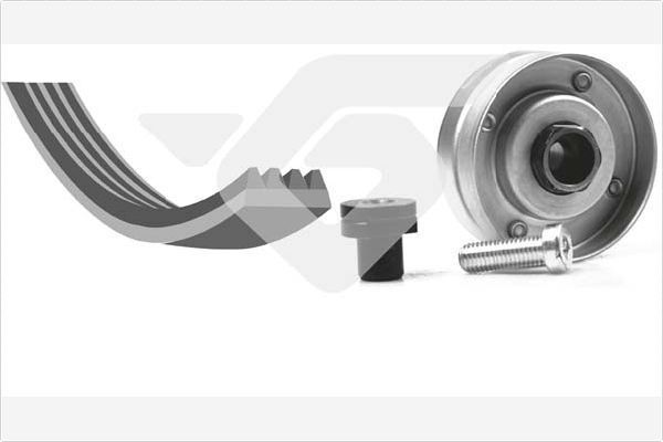 V formos rumbuotas diržas, komplektas HUTCHINSON KHV 222