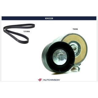 V formos rumbuotas diržas, komplektas HUTCHINSON KHV 228