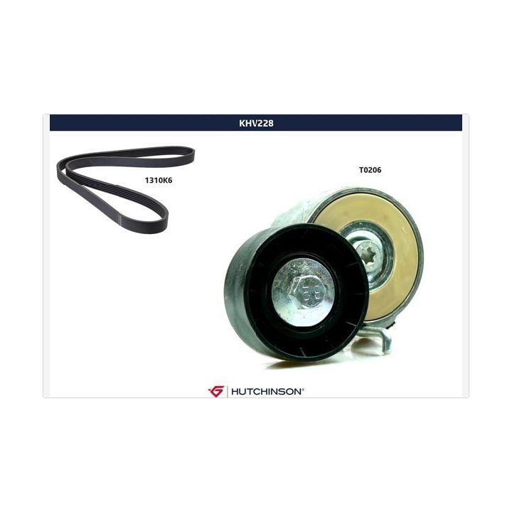 V formos rumbuotas diržas, komplektas HUTCHINSON KHV 228