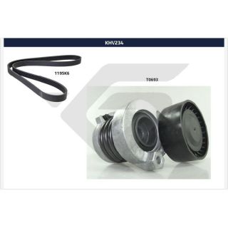 V formos rumbuotas diržas, komplektas HUTCHINSON KHV 234