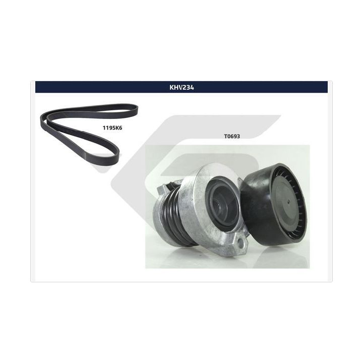 V formos rumbuotas diržas, komplektas HUTCHINSON KHV 234