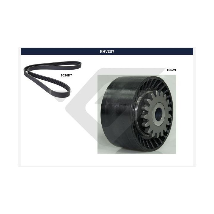 V formos rumbuotas diržas, komplektas HUTCHINSON KHV 237