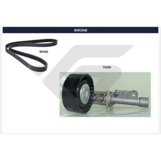 V formos rumbuotas diržas, komplektas HUTCHINSON KHV 240