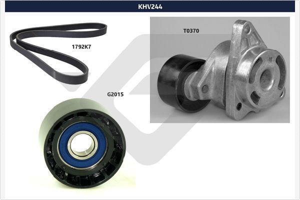 V formos rumbuotas diržas, komplektas HUTCHINSON KHV 244