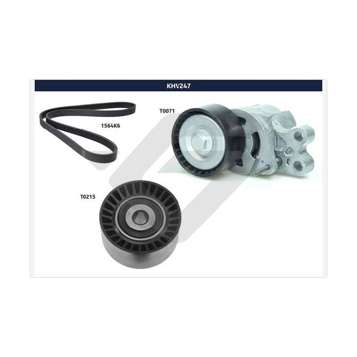 V formos rumbuotas diržas, komplektas HUTCHINSON KHV 247