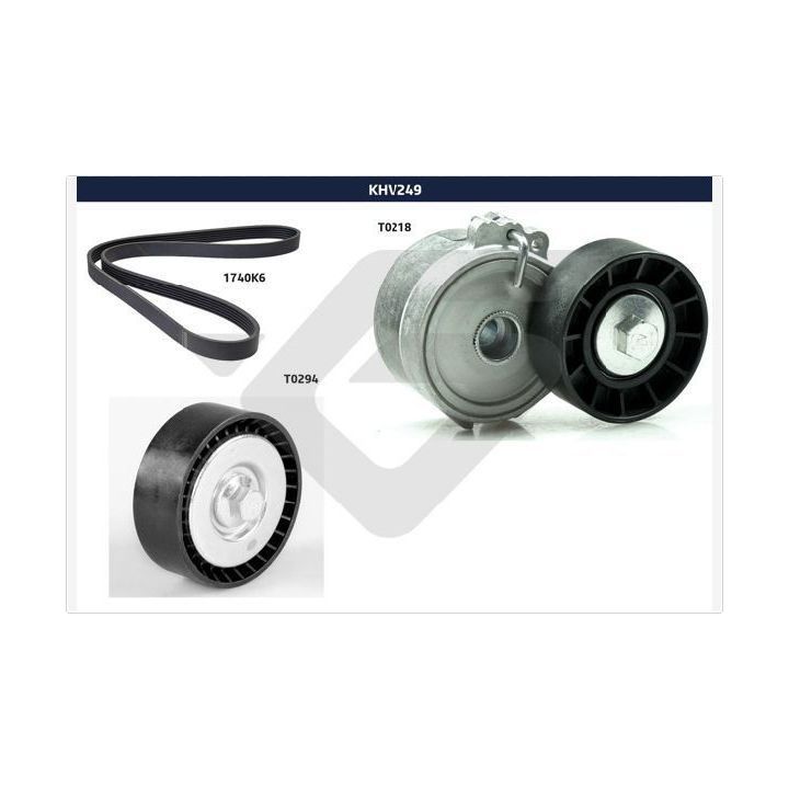 V formos rumbuotas diržas, komplektas HUTCHINSON KHV 249