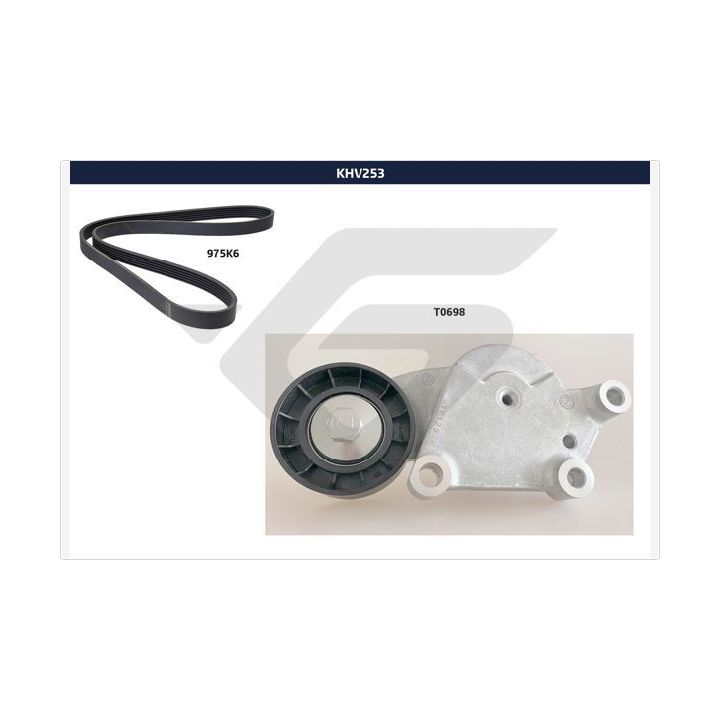 V formos rumbuotas diržas, komplektas HUTCHINSON KHV 253