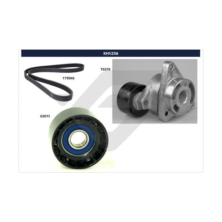 V formos rumbuotas diržas, komplektas HUTCHINSON KHV 256