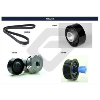 V formos rumbuotas diržas, komplektas HUTCHINSON KHV 259