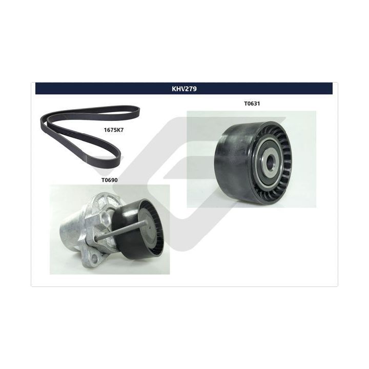 V formos rumbuotas diržas, komplektas HUTCHINSON KHV 279