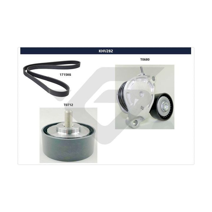 V formos rumbuotas diržas, komplektas HUTCHINSON KHV 282