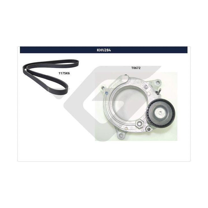 V formos rumbuotas diržas, komplektas HUTCHINSON KHV 284