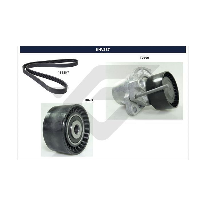 V formos rumbuotas diržas, komplektas HUTCHINSON KHV 287