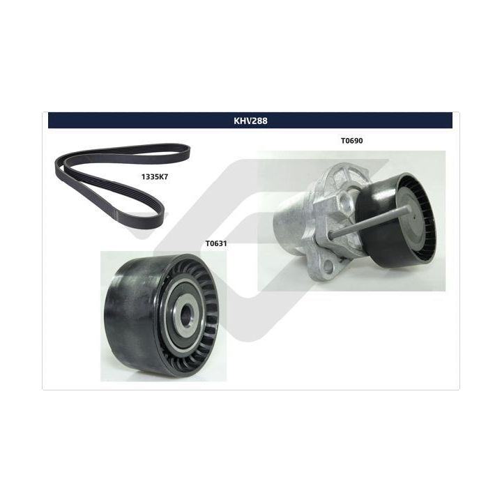 V formos rumbuotas diržas, komplektas HUTCHINSON KHV 288