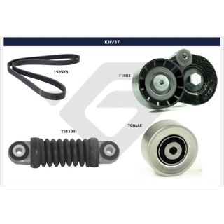 V formos rumbuotas diržas, komplektas HUTCHINSON KHV 37