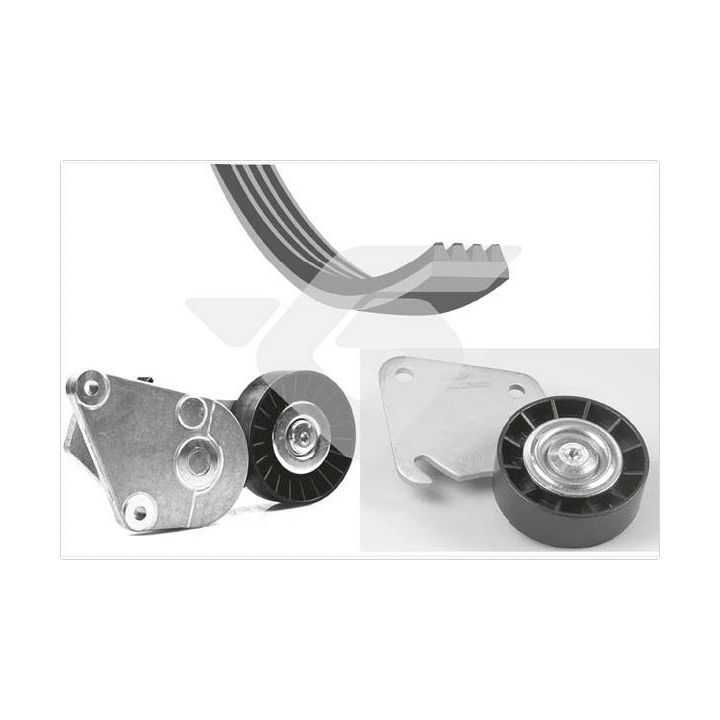 V formos rumbuotas diržas, komplektas HUTCHINSON KHV 61