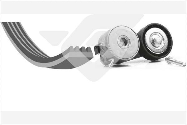 V formos rumbuotas diržas, komplektas HUTCHINSON KHV 66