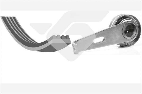 V formos rumbuotas diržas, komplektas HUTCHINSON KHV 67