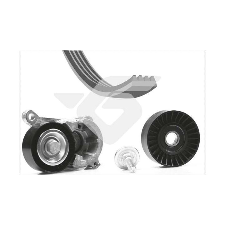 V formos rumbuotas diržas, komplektas HUTCHINSON KHV 72