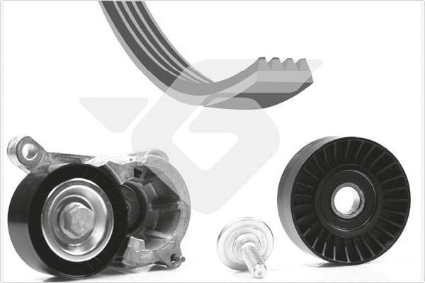 V formos rumbuotas diržas, komplektas HUTCHINSON KHV 72