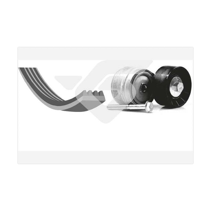 V formos rumbuotas diržas, komplektas HUTCHINSON KHV 76