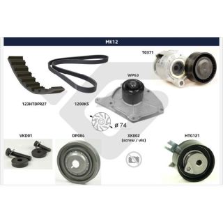 V formos rumbuotas diržas, komplektas HUTCHINSON MK12